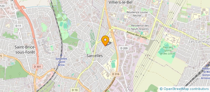 localisation de l'entreprise SARL SF à SARCELLES