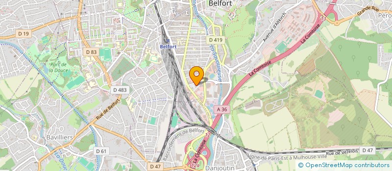 localisation de l'entreprise SARL SGBF à BELFORT