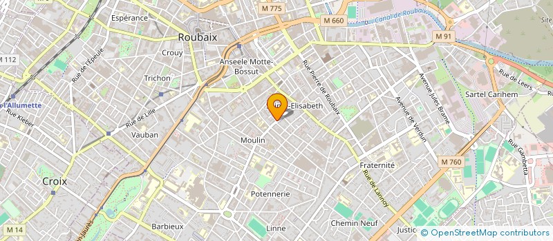 localisation de l'entreprise SARL SH  ROUBAIX