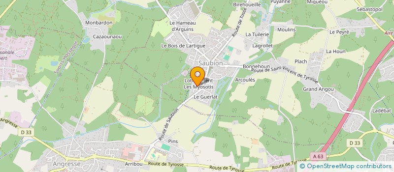 localisation de l'entreprise SARL SIG NUS CREATION  SAINT-VINCENT-DE-TYROSSE