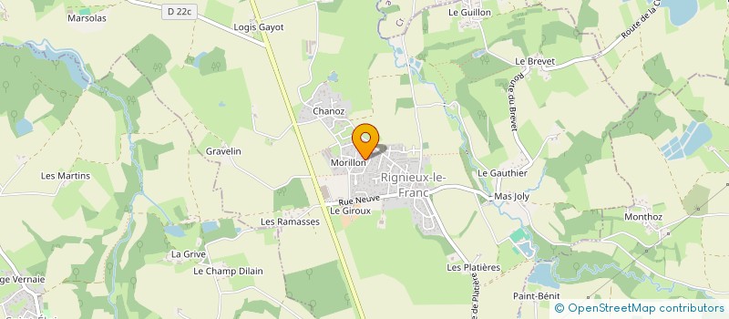 localisation de l'entreprise SARL SIHL à RIGNIEUX-LE-FRANC