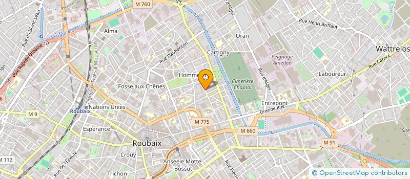 localisation de l'entreprise SARL SITEX à ROUBAIX