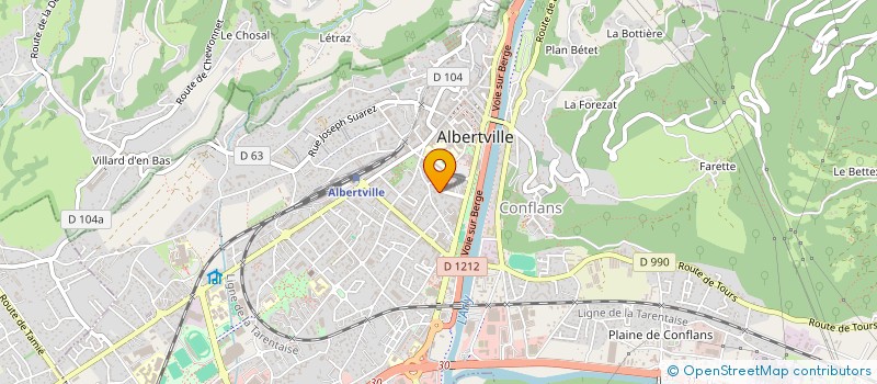 localisation de l'entreprise SARL SJA à ALBERTVILLE