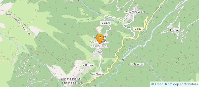 localisation de l'entreprise SARL SKIS SERVICE DES VILLARDS  SAINT-COLOMBAN-DES-VILLARDS