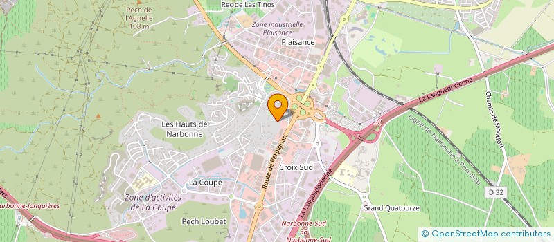 localisation de l'entreprise SARL SL AUTOMOBILES  NARBONNE