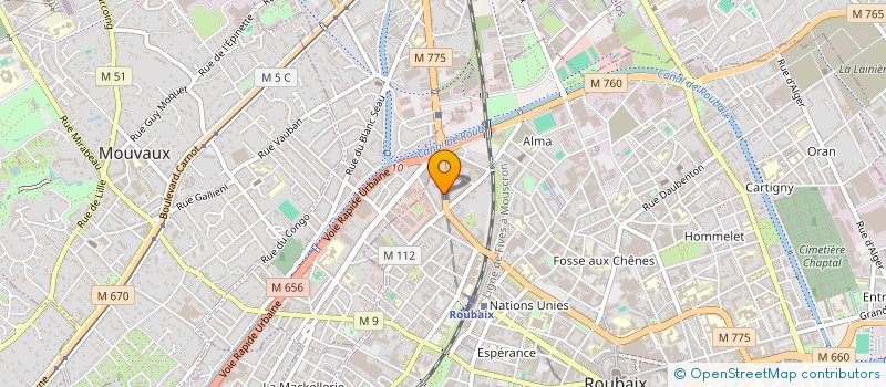 localisation de l'entreprise SARL SM à ROUBAIX