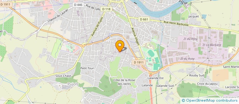 localisation de l'entreprise SARL SNA TRANSPORTS  PUJOLS