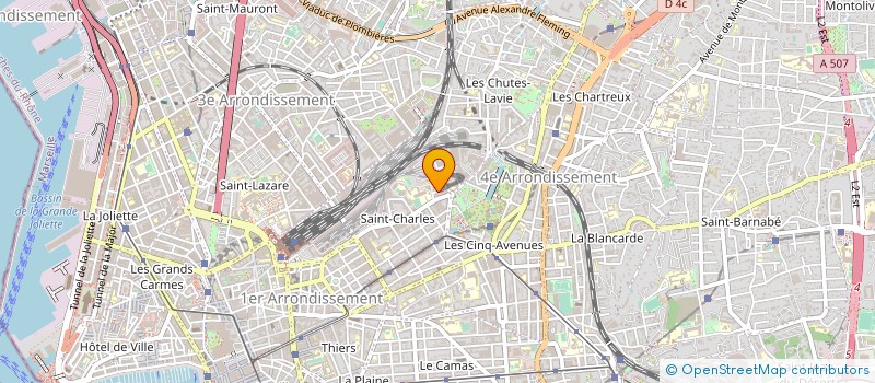 localisation de l'entreprise SARL SNACK ST CHARLES à MARSEILLE