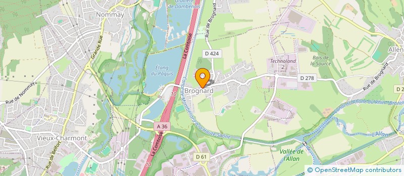 localisation de l'entreprise SARL SNTC  BROGNARD