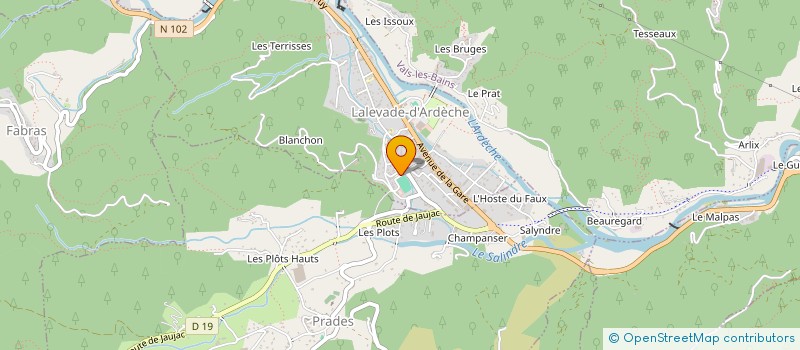localisation de l'entreprise SARL SOC ARTISANALE DECORATION VANNERIE à LALEVADE-D'ARDECHE