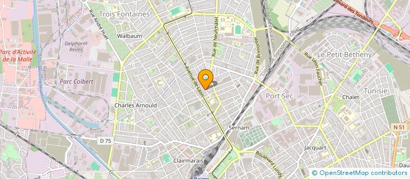 localisation de l'entreprise SARL SOC CHAMPENOISE DE CONSTRUCTION à REIMS