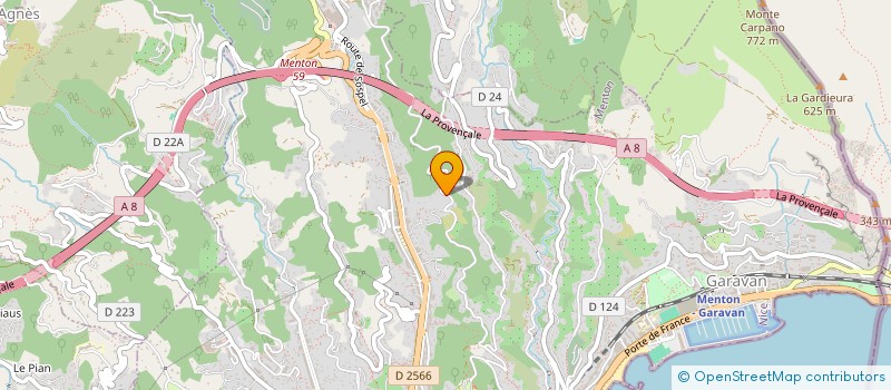 localisation de l'entreprise SARL SOC NELLE DES ETS VERRANDO à MENTON