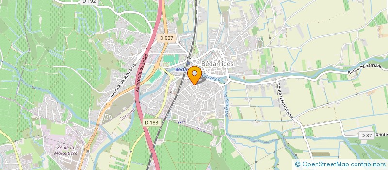 localisation de l'entreprise SARL SOCIETE BEDARRIDAISE DE RENOVATION  BEDARRIDES