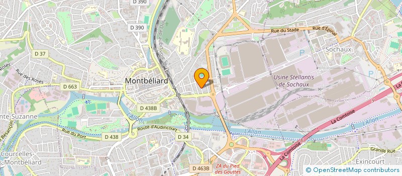 localisation de l'entreprise SARL SOCIETE D'EQUIPEMENTS ELECTRIQUES EN BATIMENT à MONTBELIARD