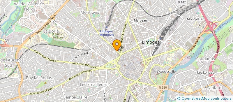 localisation de l'entreprise SARL SOCIETE DE DISTRIBUTION ALIMENTAIRE NOCTURNE à LIMOGES