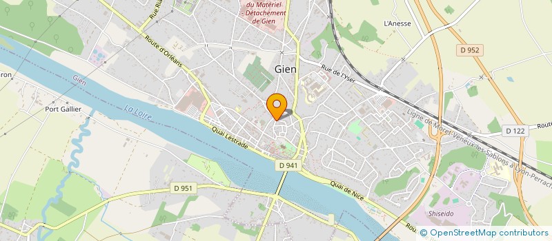 localisation de l'entreprise SARL SOCIETE FRANCAISE DE GARDIENNAGE  GIEN