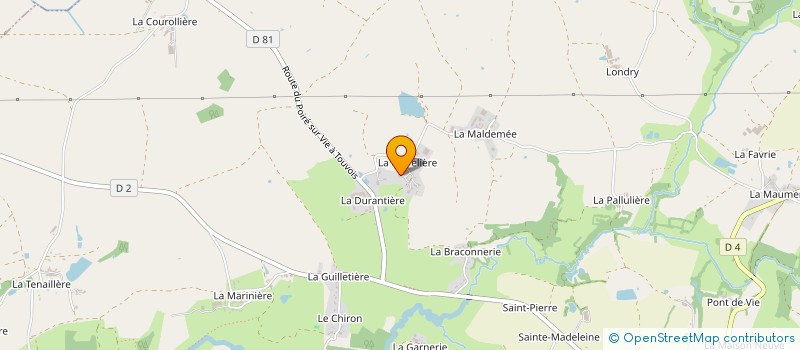 localisation de l'entreprise SARL SOCIETE GENOTE DE PLATRERIE à LE POIRE-SUR-VIE