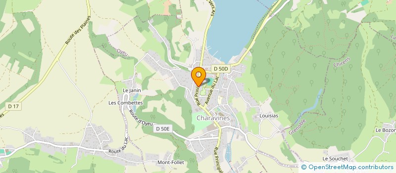 localisation de l'entreprise SARL SOCIETE MENUISERIE ROMET  CHARAVINES