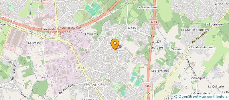 localisation de l'entreprise SARL SOCIETE NOUVELLE DE REPRESENTATION INDUSTRIELLE SNRI à LES SORINIERES