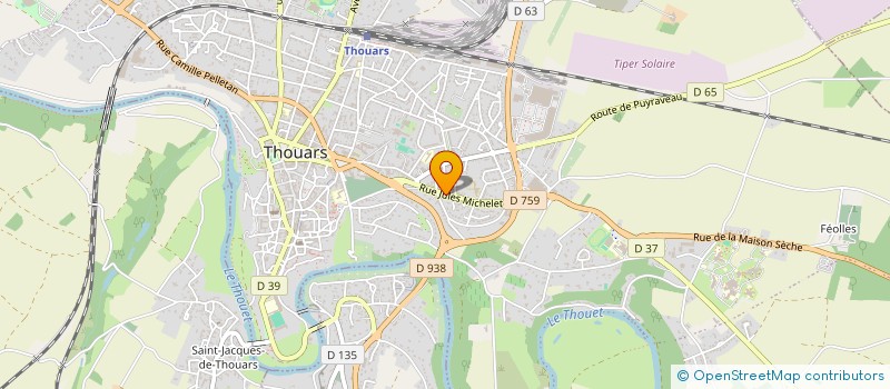 localisation de l'entreprise SARL SOCIETE NOUVELLE SECHET à THOUARS