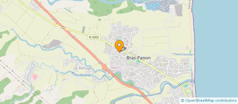 localisation de l'entreprise SARL SOCIETE TRAVAUX RENOVATIONS OCEAN INDIEN  BRAS-PANON