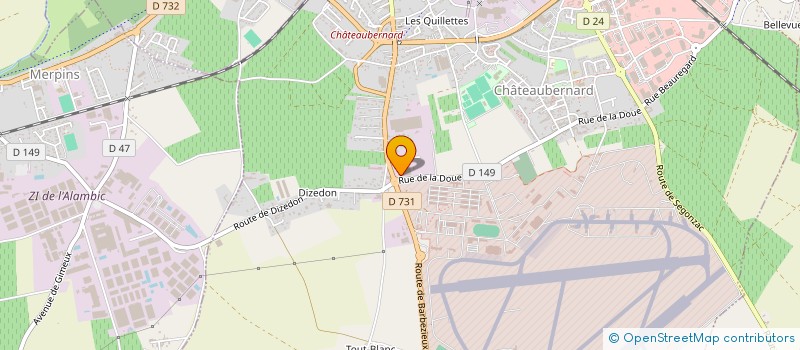 localisation de l'entreprise SARL SOCOMAV à CHATEAUBERNARD