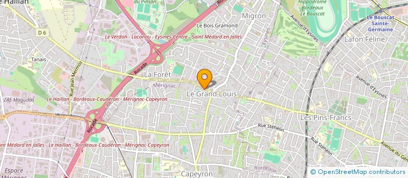 localisation de l'entreprise SARL SOCOMEX à MERIGNAC
