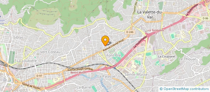 localisation de l'entreprise SARL SOL Y LUNA à TOULON