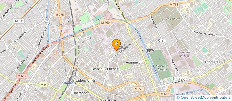 localisation de l'entreprise SARL SOLUTIONS BAT  ROUBAIX