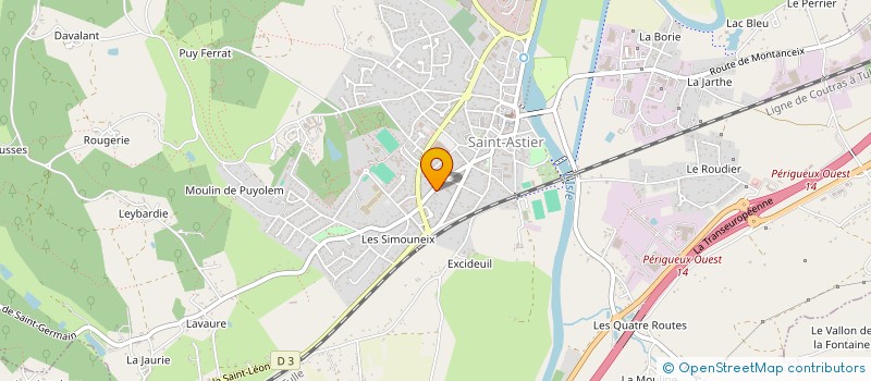 localisation de l'entreprise SARL SONEX à SAINT-ASTIER