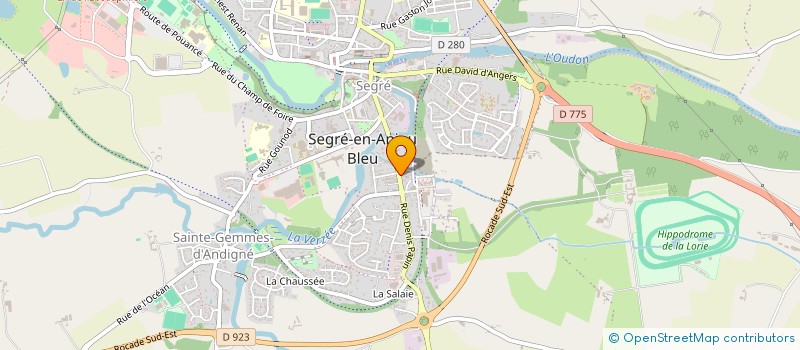 localisation de l'entreprise SARL SOPHIE ALLET  SEGRE-EN-ANJOU BLEU