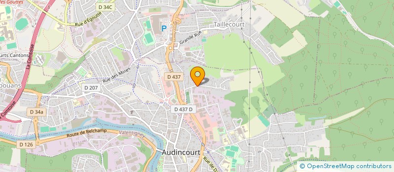 localisation de l'entreprise SARL SOS AMBULANCES  AUDINCOURT