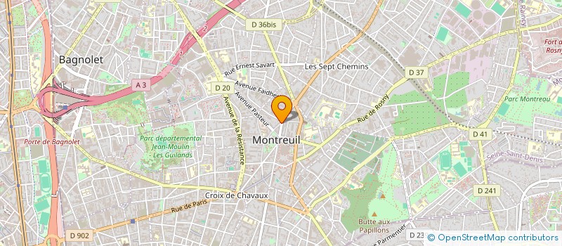 localisation de l'entreprise SARL SOVIA à MONTREUIL