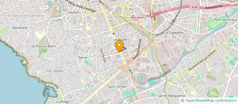 localisation de l'entreprise SARL SPFPL JYM à MARSEILLE