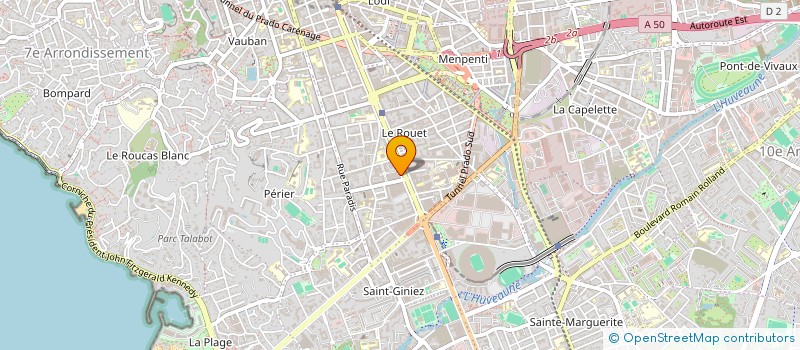 localisation de l'entreprise SARL SPFPL PRADO  MARSEILLE