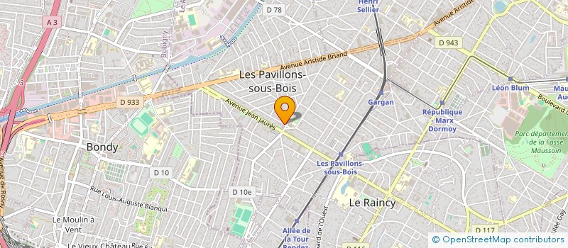 localisation de l'entreprise SARL SPORT EVOLUTION  LES PAVILLONS-SOUS-BOIS