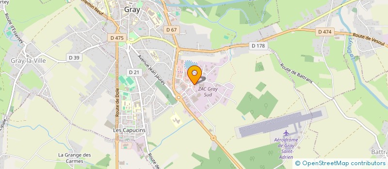 localisation de l'entreprise SARL SPORTONIC à GRAY