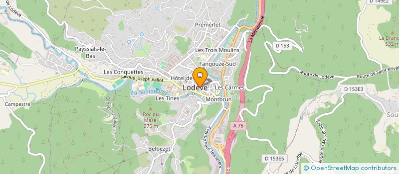 localisation de l'entreprise SARL SR à LODEVE