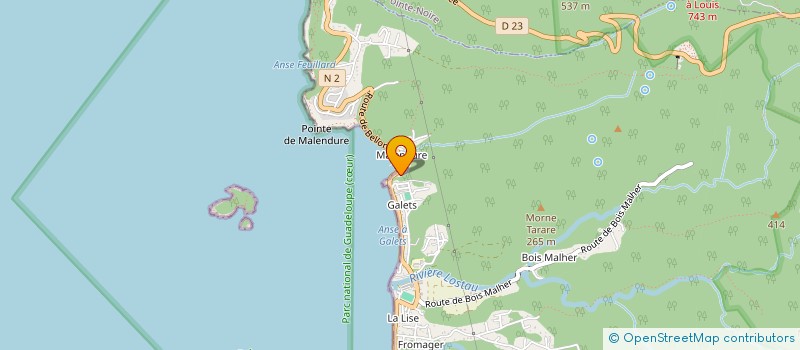 localisation de l'entreprise SARL SR LJDI à BOUILLANTE