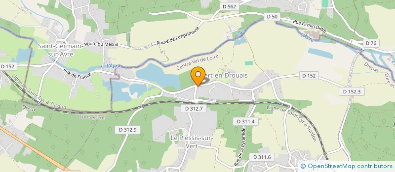 localisation de l'entreprise SARL STAG (SOCIETE DE TERRASSEMENT, ASSAINISSEMENT, GENIE CIVIL) à VERT-EN-DROUAIS