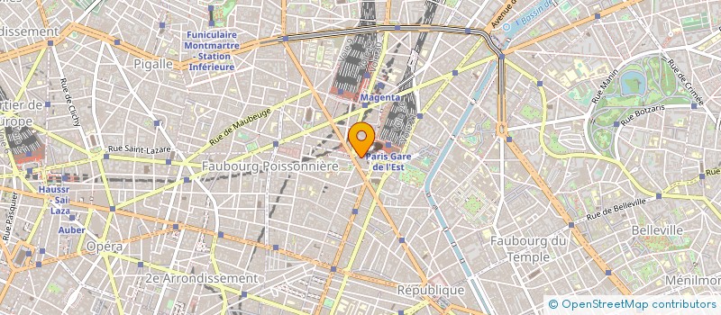 localisation de l'entreprise SARL STATION NORD EST à PARIS