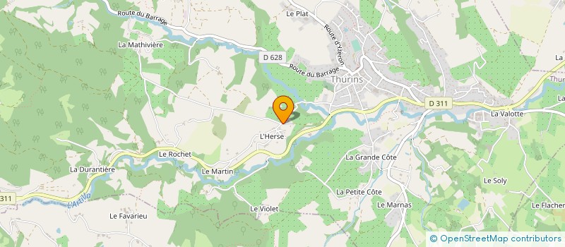 localisation de l'entreprise SARL STEF FRUIT  THURINS