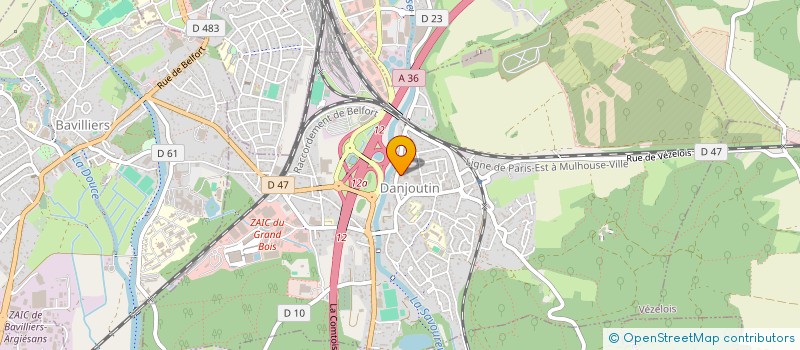 localisation de l'entreprise SARL STEHLIN à DANJOUTIN