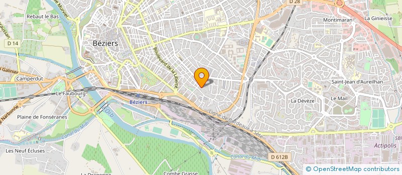 localisation de l'entreprise SARL STELLIDENT à BEZIERS