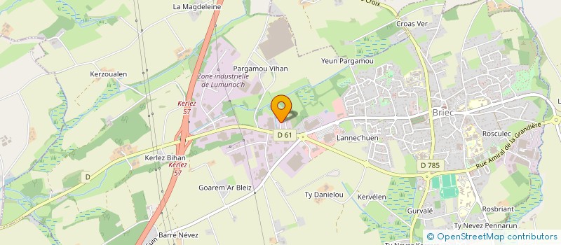 localisation de l'entreprise SARL STEPHANE BRONNEC à BRIEC