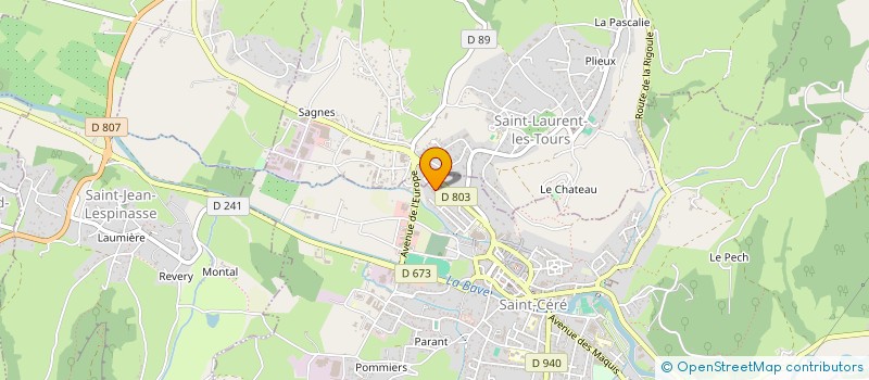 localisation de l'entreprise SARL STEPHANE OPTIQUE  SAINT-JEAN-LESPINASSE