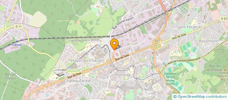 localisation de l'entreprise SARL STEVE AUTO SERVICE AD à BESANCON