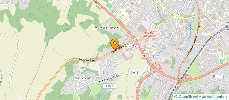 localisation de l'entreprise SARL STHENE  VAUXBUIN