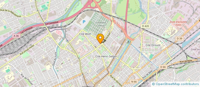 localisation de l'entreprise SARL SUD ALSACE CONTROLE TECHNIQUE à MULHOUSE