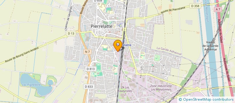 localisation de l'entreprise SARL SUD DROME BATIMENT  PIERRELATTE